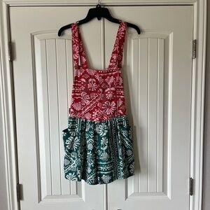 Red and Green Floral romper